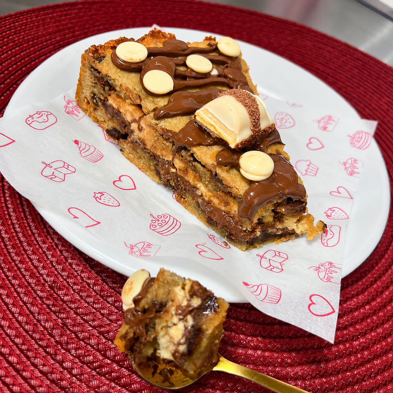 Fatia Cookie Kinder com Nutella